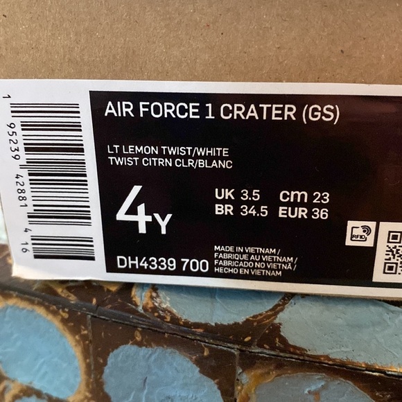 COPY - AIR FORCE 1 CRATER LEMON TWIST 4Y - Picture 12 of 12